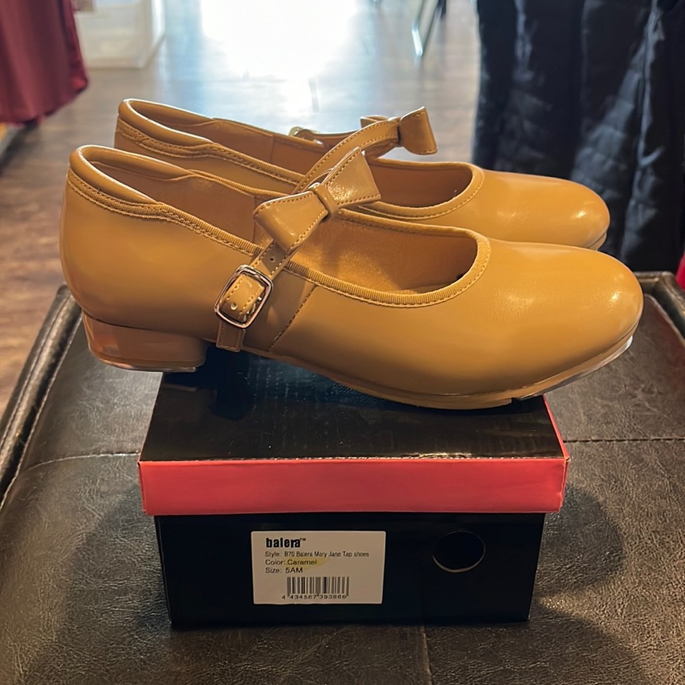 balera style: B70 Mary Jane tap shoe color:caramel